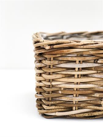Cesto rettangolare rattan