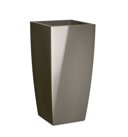 Vaso squadrato lucido con cestello